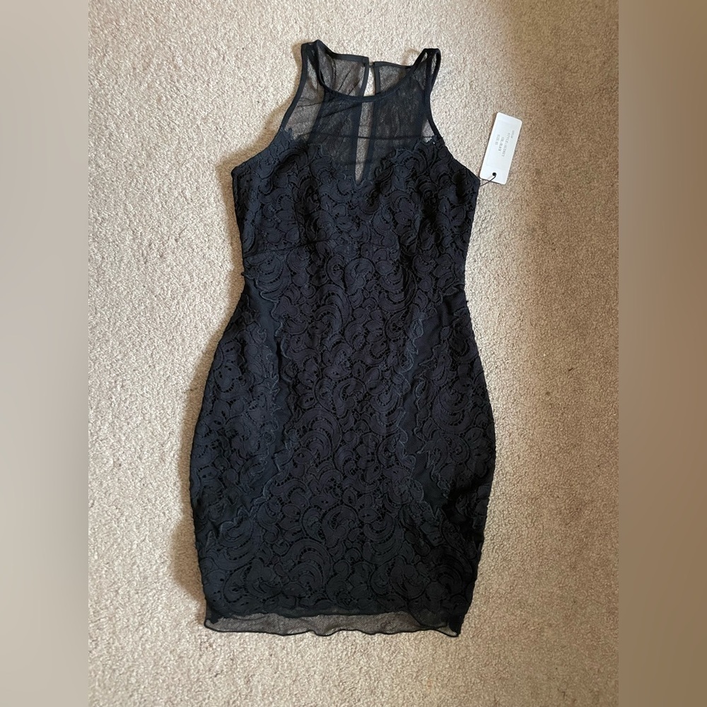 Saylor‎ Black Lace mini dress size XS NWT